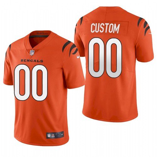 Men's Cincinnati Bengals ACTIVE PLAYER Custom 2021 New Orange NFL Vapor Untouchable Limited Stitched Jersey